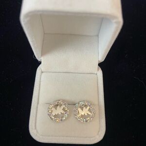 MK Michael Kors sterling Silver and Crystal Stud Earrings